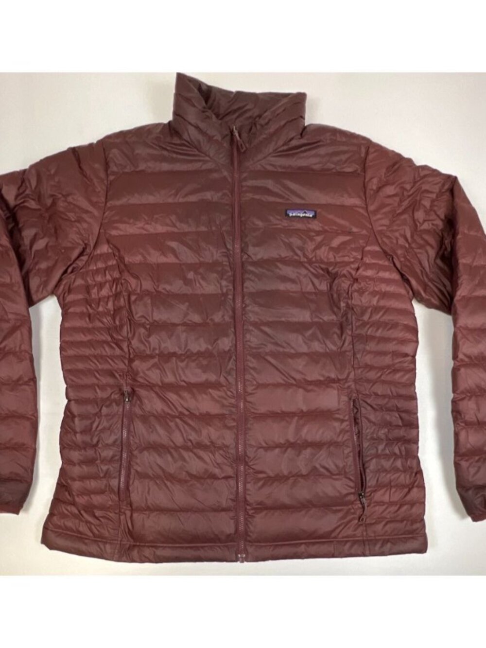 Patagonia Women's XL Nano Puff Jacket Maroon Brown Full Zip Quilted Puffer Coat